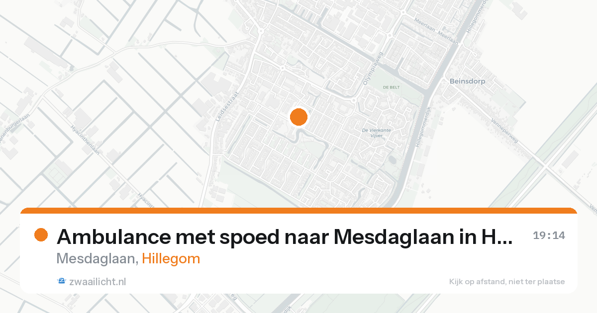 Ambulance met spoed naar Mesdaglaan in Hillegom — 13 mei 2026