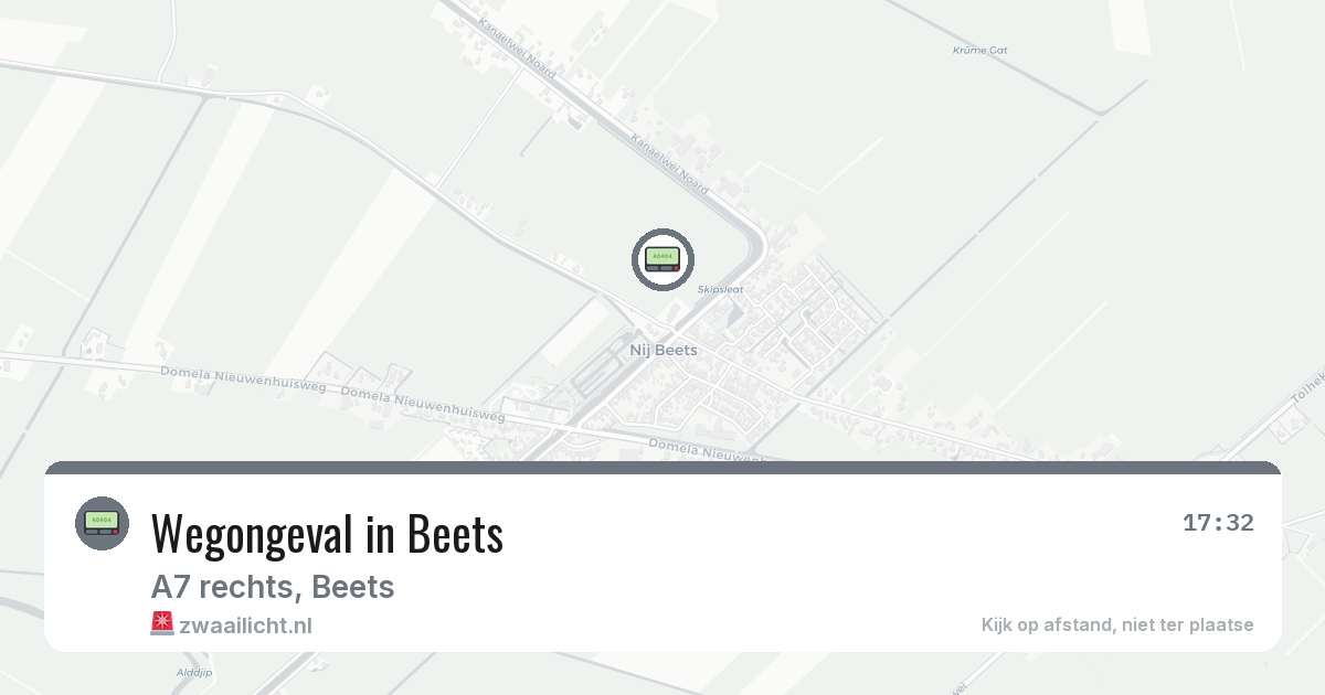 Wegongeval in Beets — 5 mrt 2026