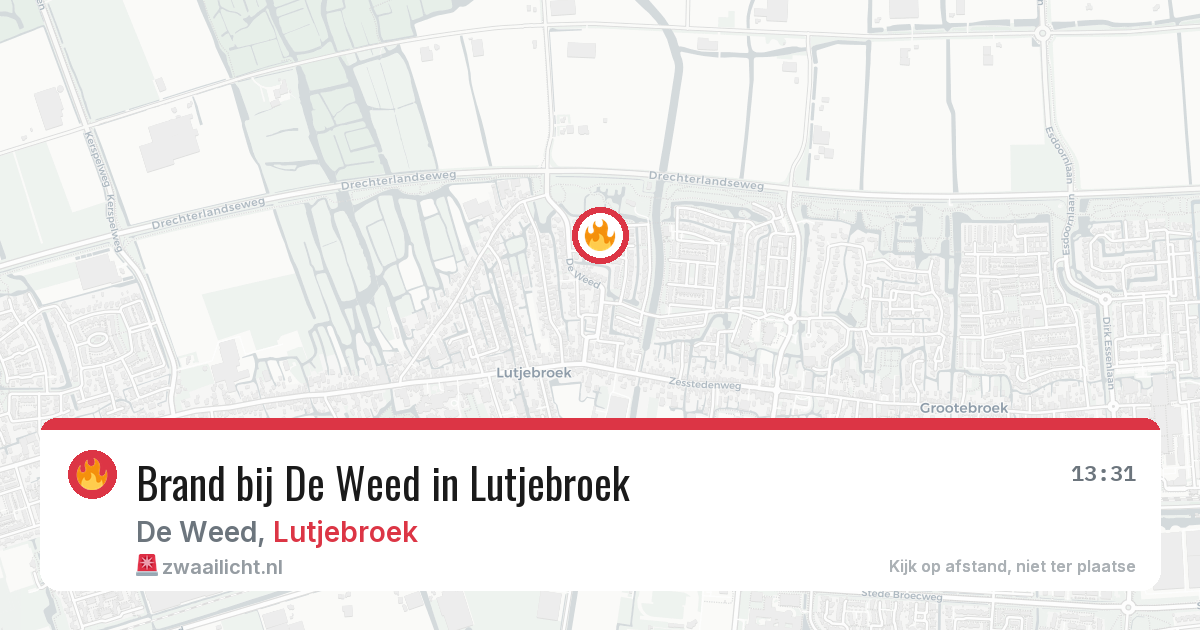 Brand bij De Weed in Lutjebroek — 5 mei 2026