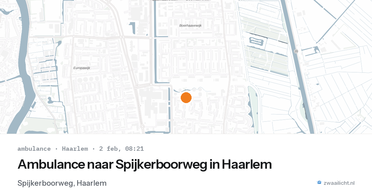 Ambulance naar Spijkerboorweg in Haarlem — 2 feb 2026