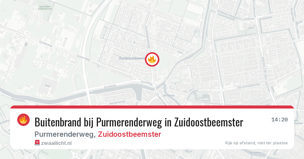 Buitenbrand bij Purmerenderweg in Zuidoostbeemster — 24 apr 2026