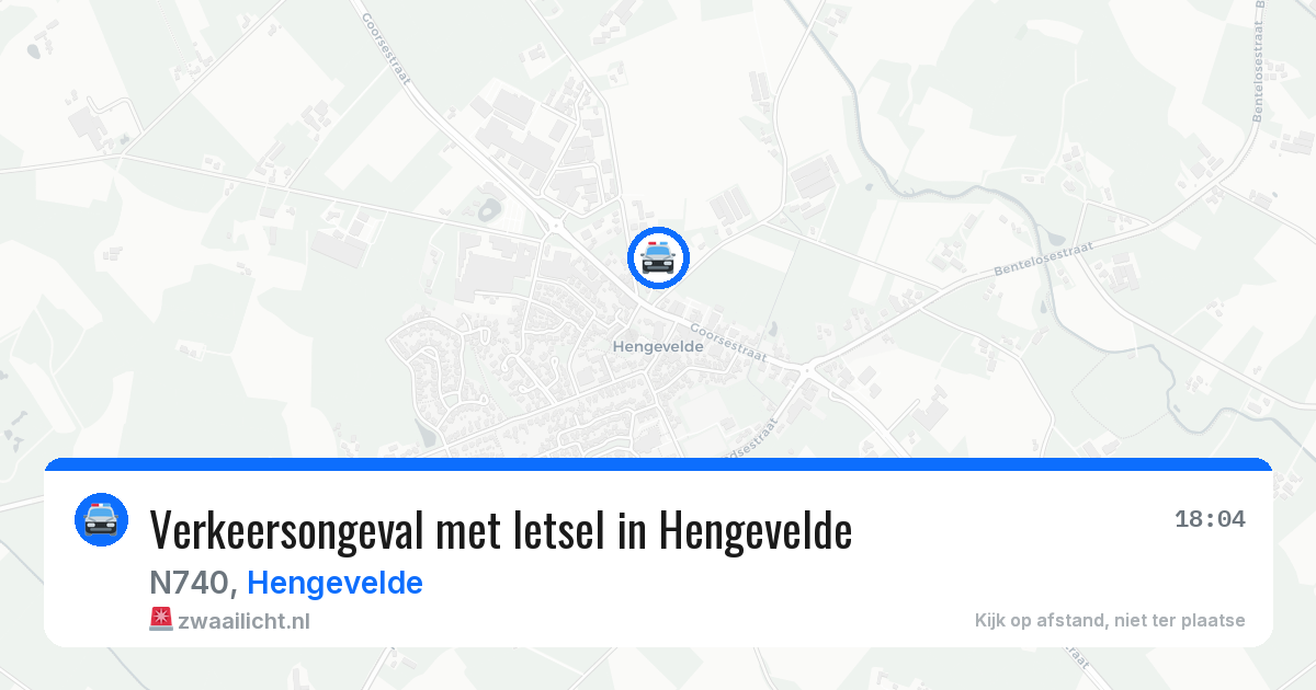 Verkeersongeval met letsel in Hengevelde — 30 jul 2026