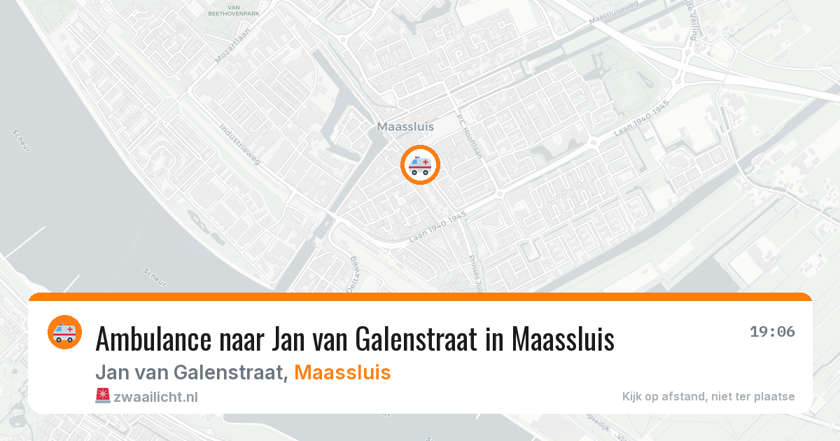 Ambulance naar Jan van Galenstraat in Maassluis — 3 jul 2026