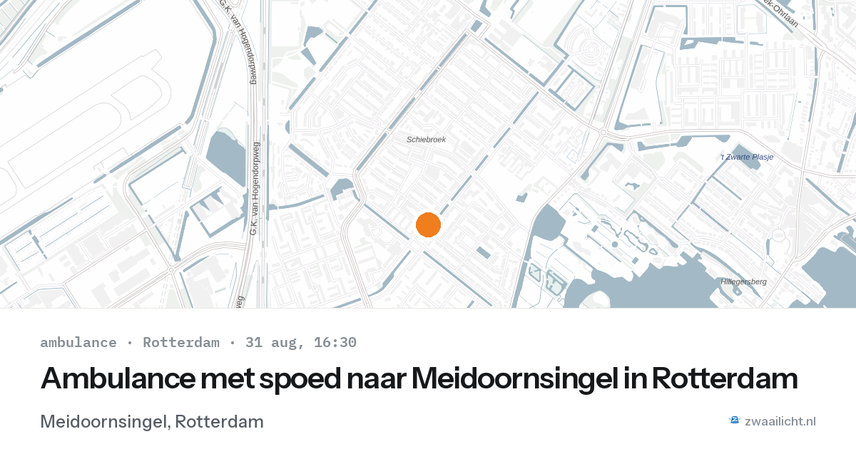 Ambulance met spoed naar Meidoornsingel in Rotterdam — 31 aug 2026