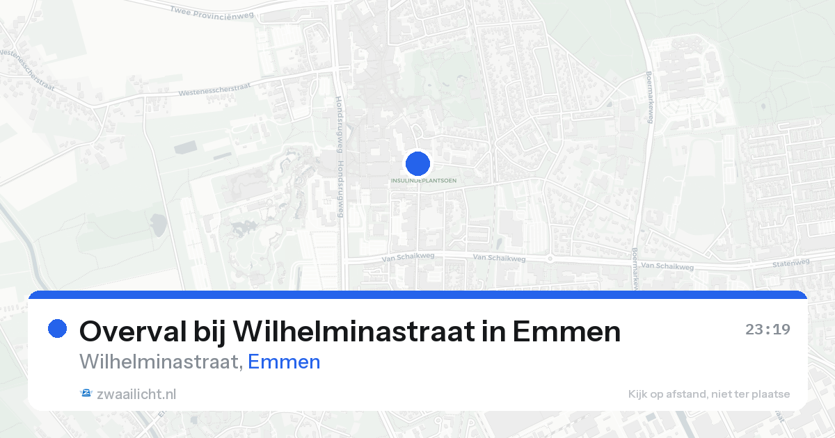 Overval bij Wilhelminastraat in Emmen — 17 aug 2026