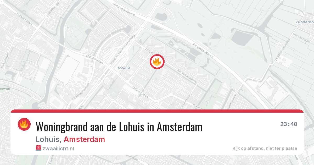 Woningbrand aan de Lohuis in Amsterdam — 30 mrt 2026