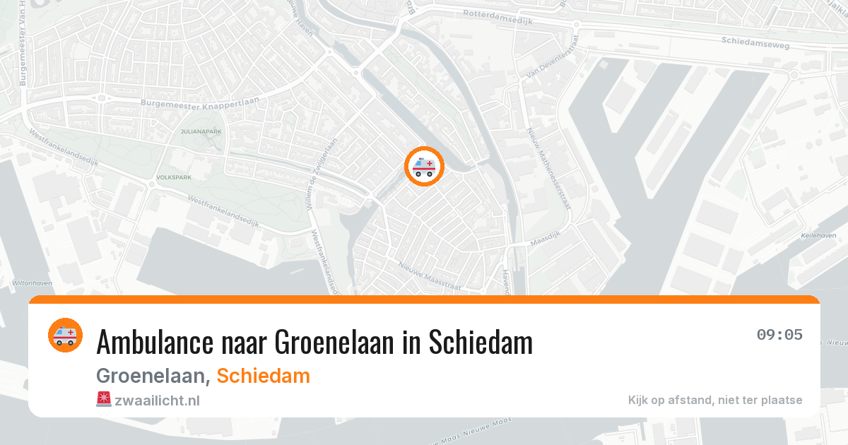 Ambulance naar Groenelaan in Schiedam — 12 mei 2026