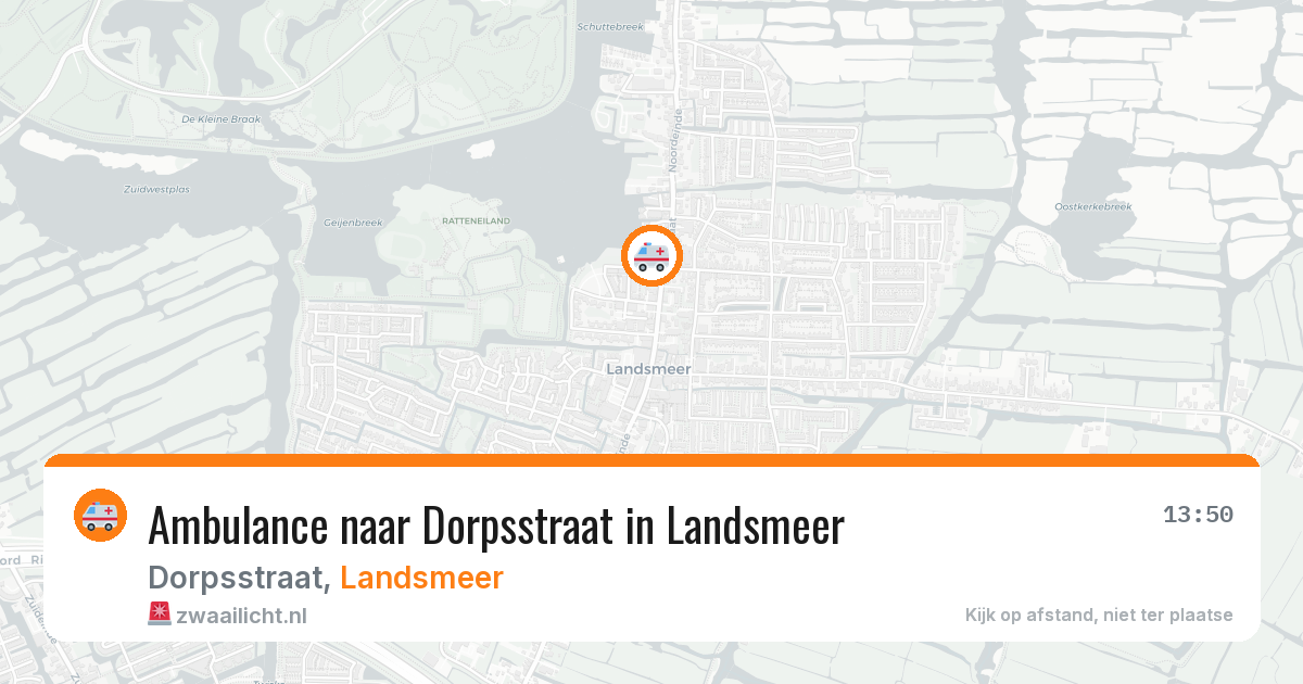 Ambulance naar Dorpsstraat in Landsmeer — 2 aug 2026
