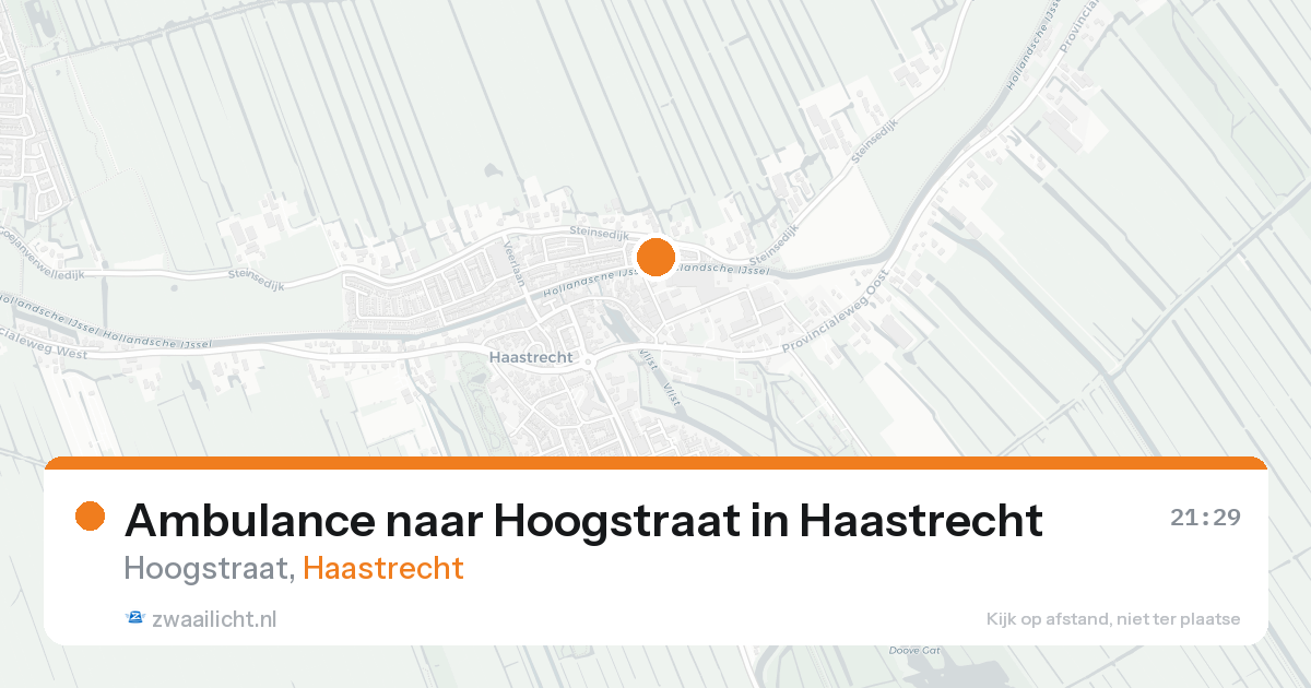 Ambulance naar Hoogstraat in Haastrecht — 19 mrt 2026