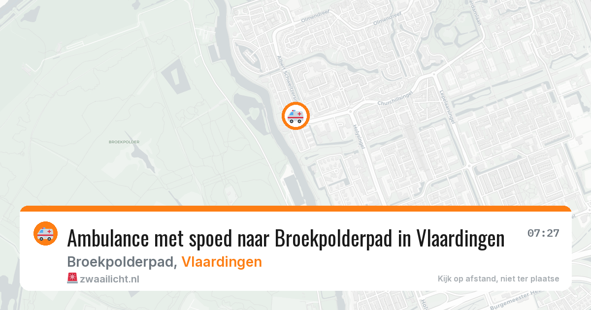 Ambulance met spoed naar Broekpolderpad in Vlaardingen — 18 jun 2026