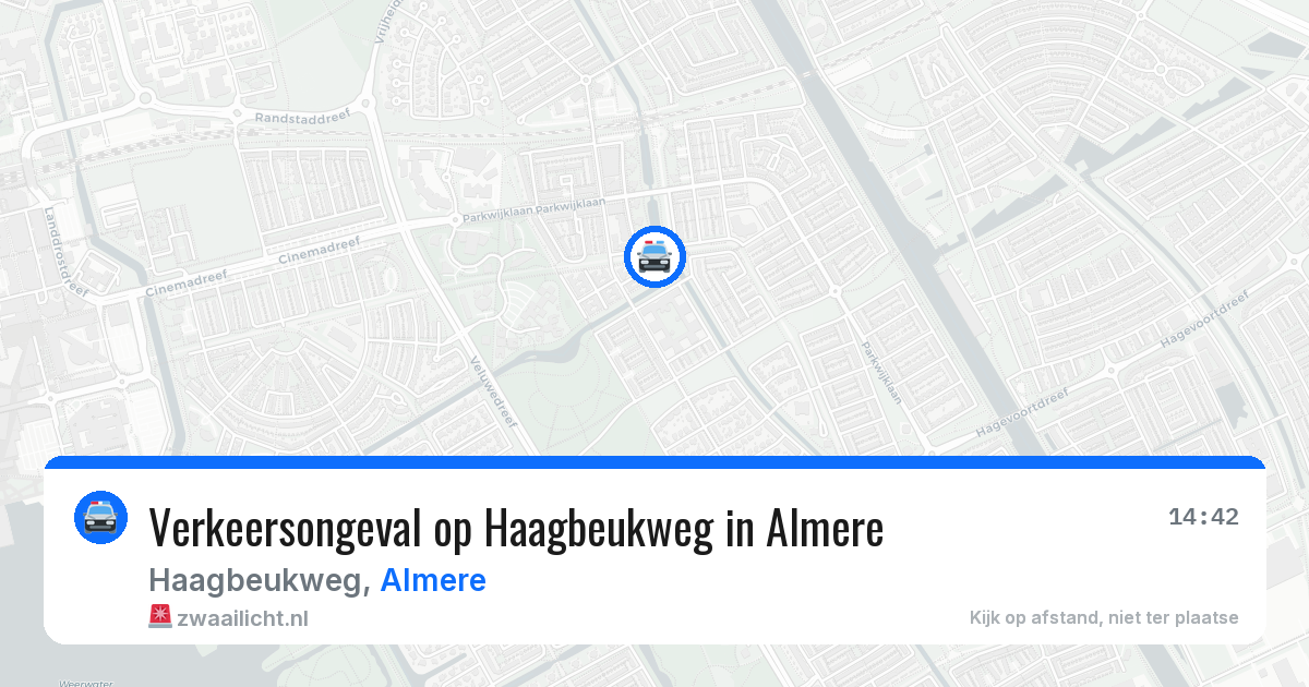 Verkeersongeval op Haagbeukweg in Almere — 15 apr 2026