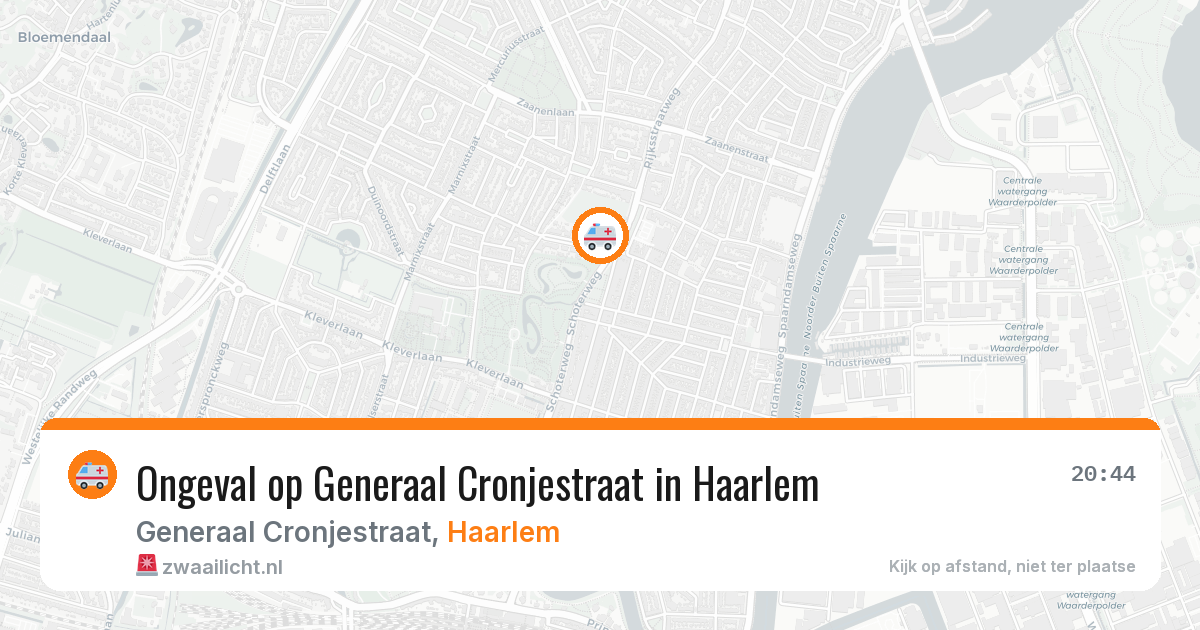 Ongeval op Generaal Cronjestraat in Haarlem — 18 mrt 2026