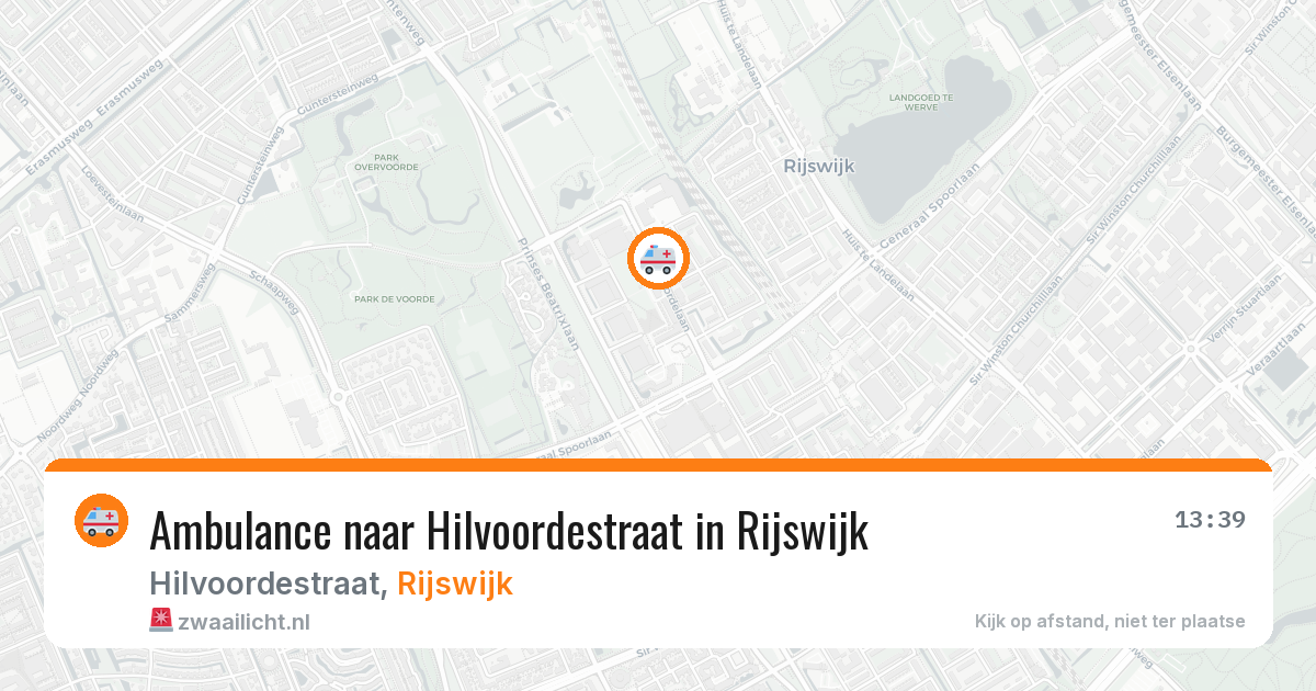 Ambulance naar Hilvoordestraat in Rijswijk — 3 aug 2026