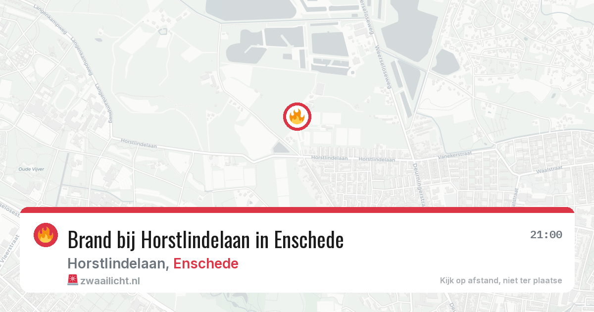 Brand bij Horstlindelaan in Enschede — 29 mei 2026