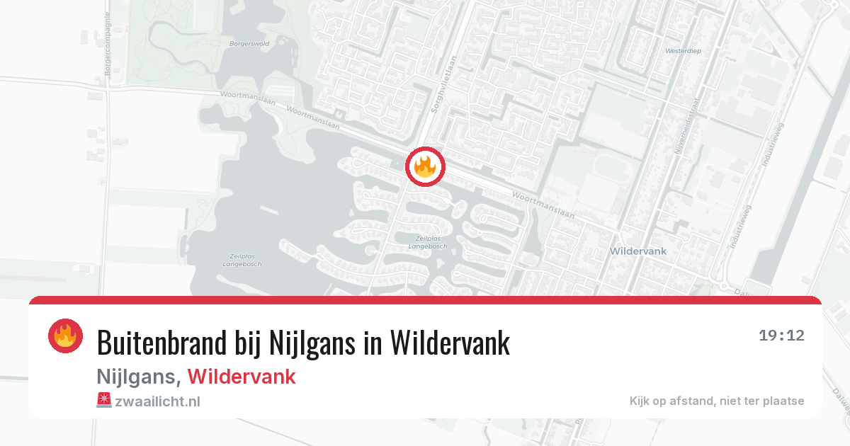 Buitenbrand bij Nijlgans in Wildervank — 1 feb 2026