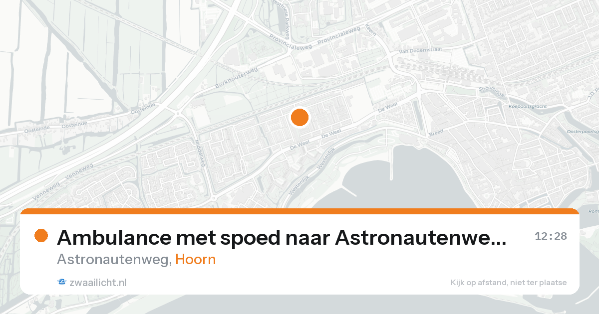 Ambulance met spoed naar Astronautenweg in Hoorn — 16 aug 2026