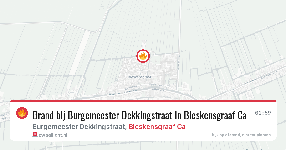 Brand bij Burgemeester Dekkingstraat in Bleskensgraaf Ca — 11 apr 2026