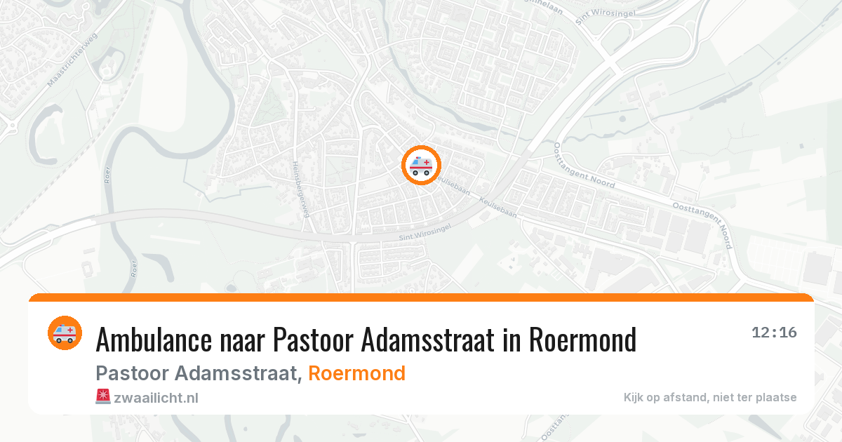Ambulance naar Pastoor Adamsstraat in Roermond — 27 jun 2026