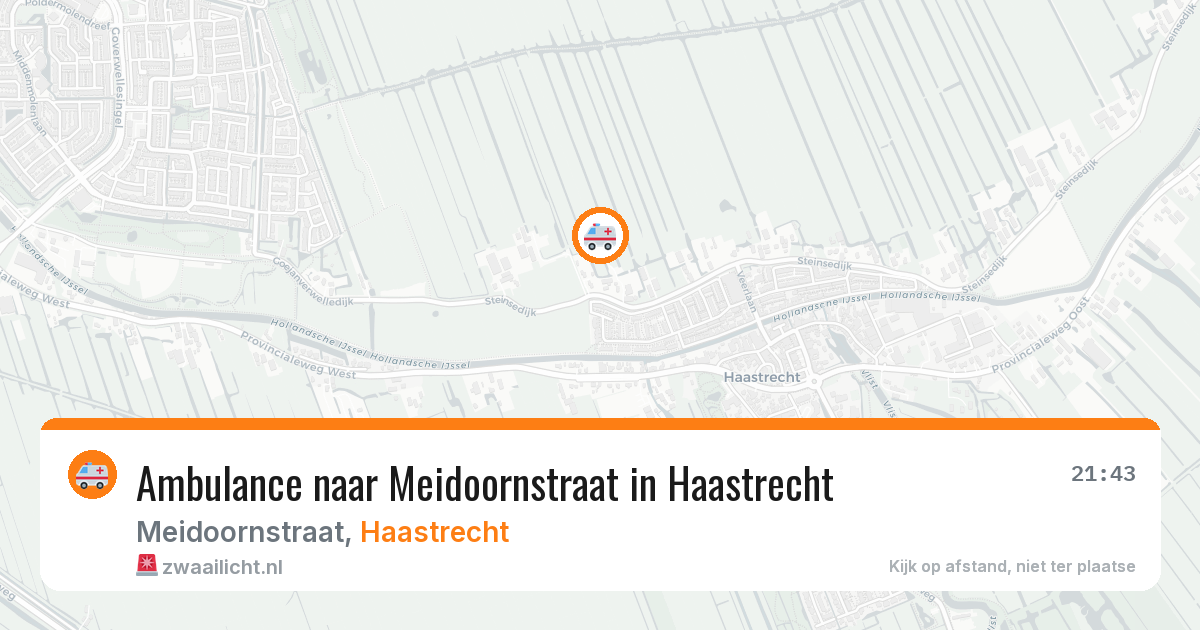 Ambulance naar Meidoornstraat in Haastrecht — 25 jun 2026