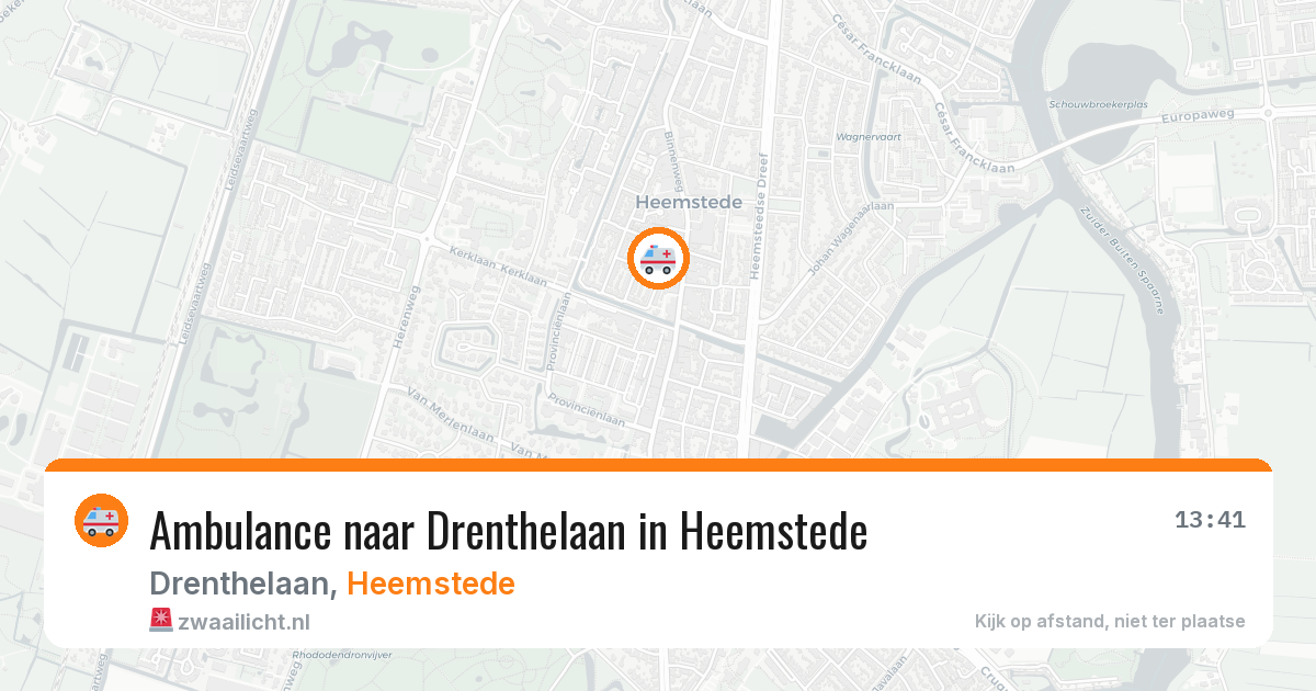 Ambulance naar Drenthelaan in Heemstede — 10 jun 2026