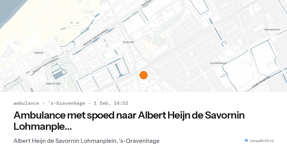 Ambulance met spoed naar Albert Heijn de Savornin Lohmanplein in 's-Gravenhage — 1 feb 2026