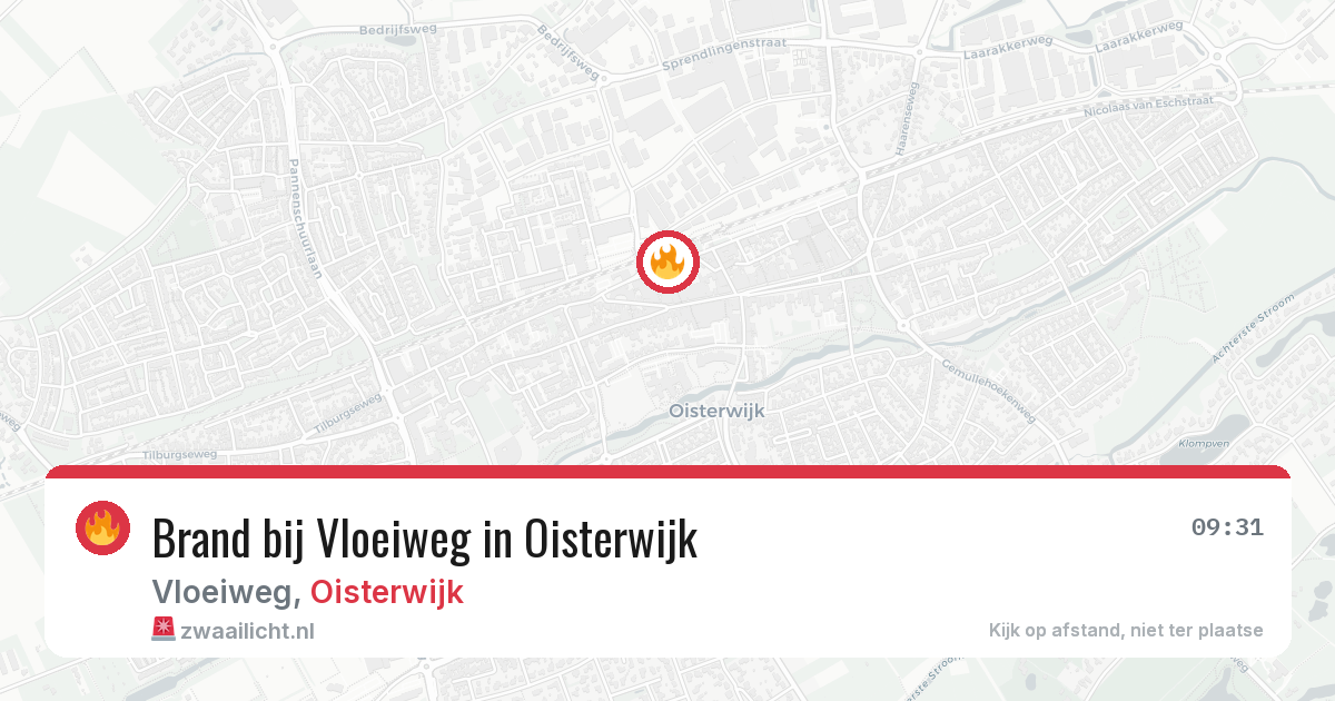 Brand bij Vloeiweg in Oisterwijk — 25 mei 2026