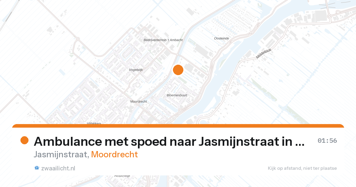 Ambulance met spoed naar Jasmijnstraat in Moordrecht — 7 feb 2026