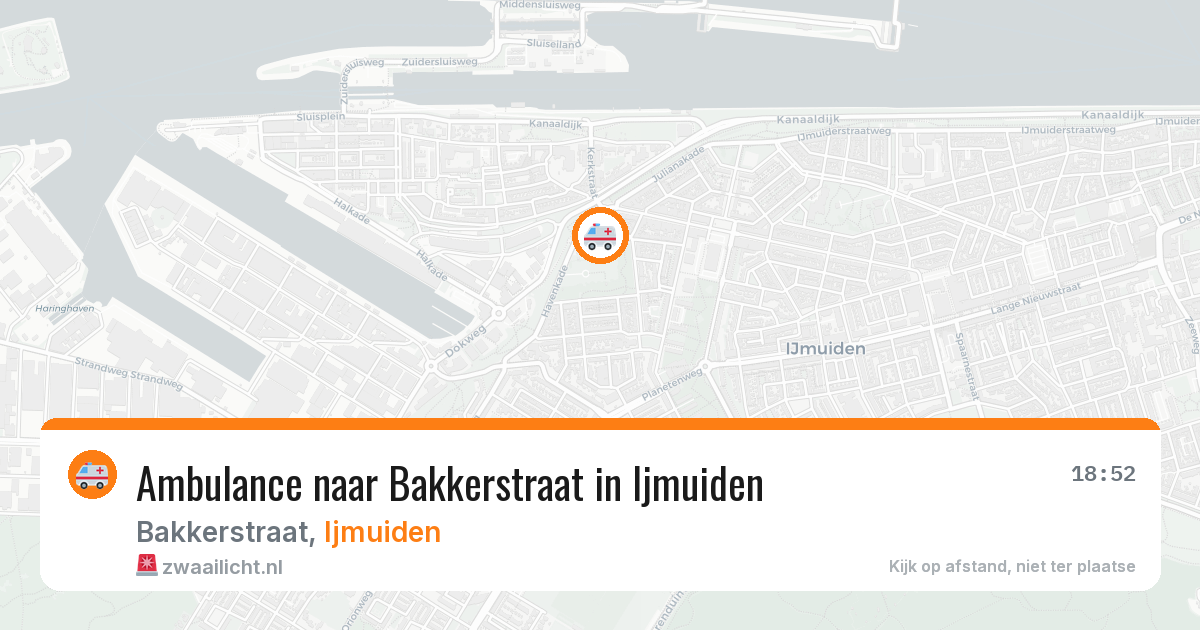 Ambulance naar Bakkerstraat in Ijmuiden — 1 aug 2026
