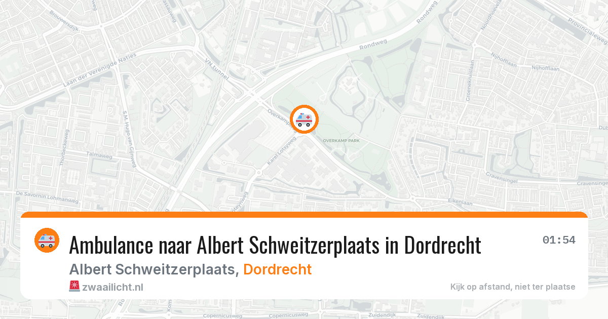 Ambulance naar Albert Schweitzerplaats in Dordrecht — 14 apr 2026