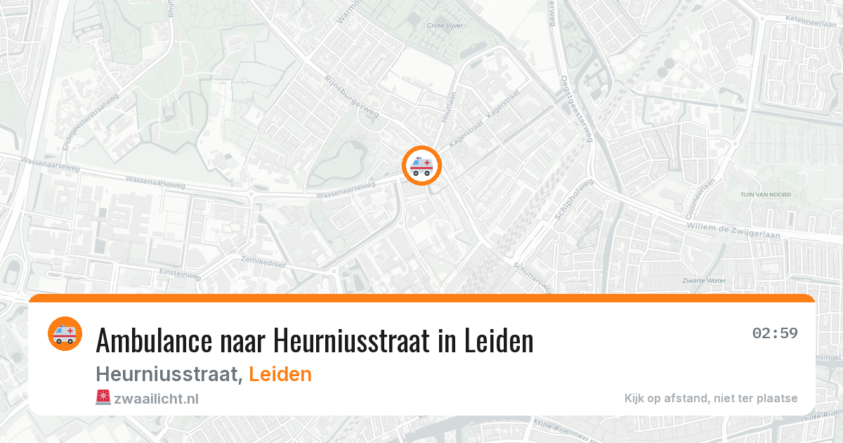 Ambulance naar Heurniusstraat in Leiden — 20 jun 2026