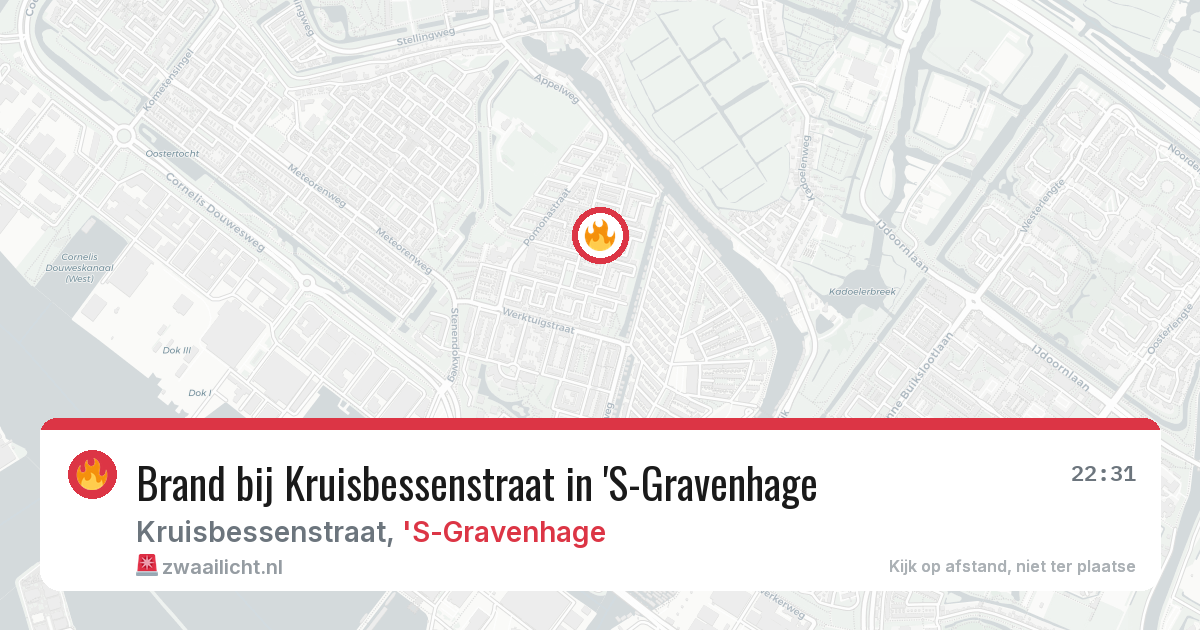 Brand bij Kruisbessenstraat in 'S-Gravenhage — 7 mrt 2026