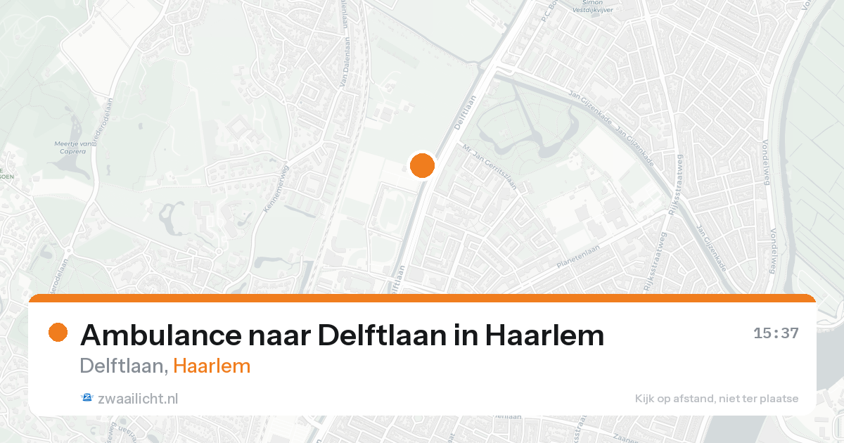 Ambulance naar Delftlaan in Haarlem — 19 aug 2026