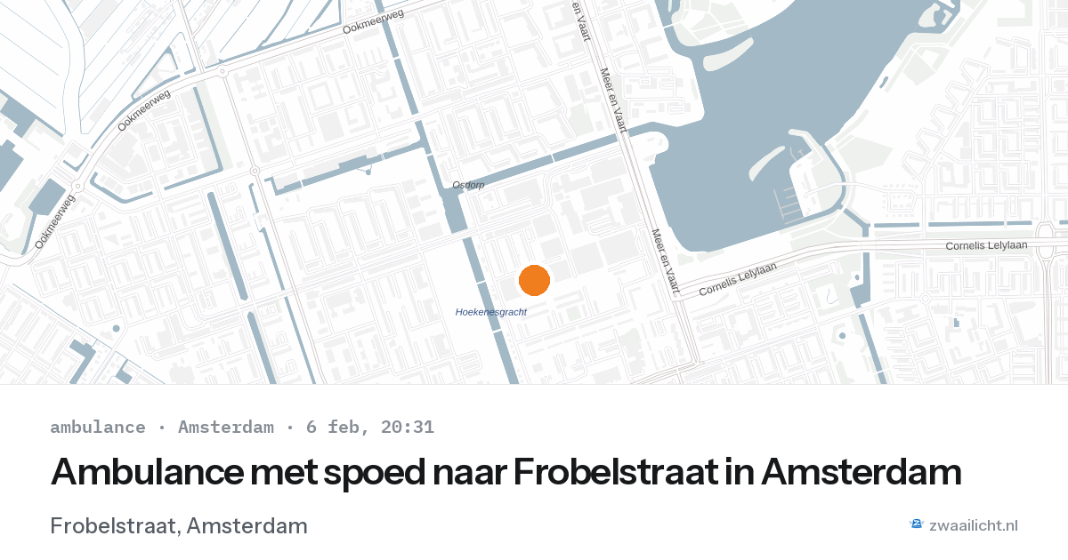 Ambulance met spoed naar Frobelstraat in Amsterdam — 6 feb 2026