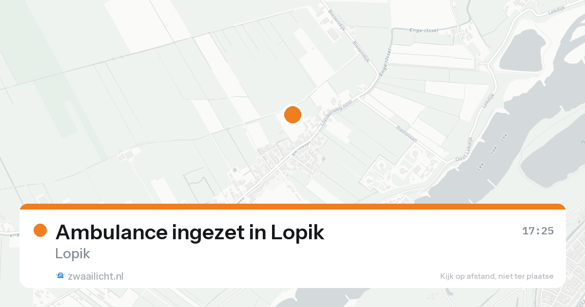 Ambulance ingezet in Lopik — 31 jan 2026