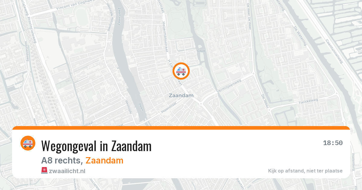 Wegongeval in Zaandam — 8 feb 2026