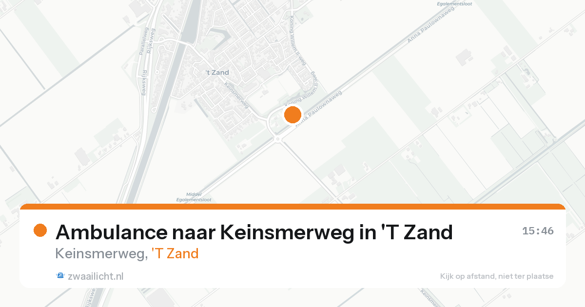 Ambulance naar Keinsmerweg in 'T Zand — 22 aug 2026