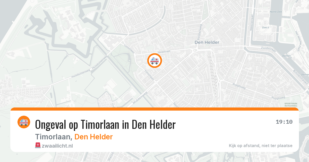 Ongeval op Timorlaan in Den Helder — 19 mei 2026