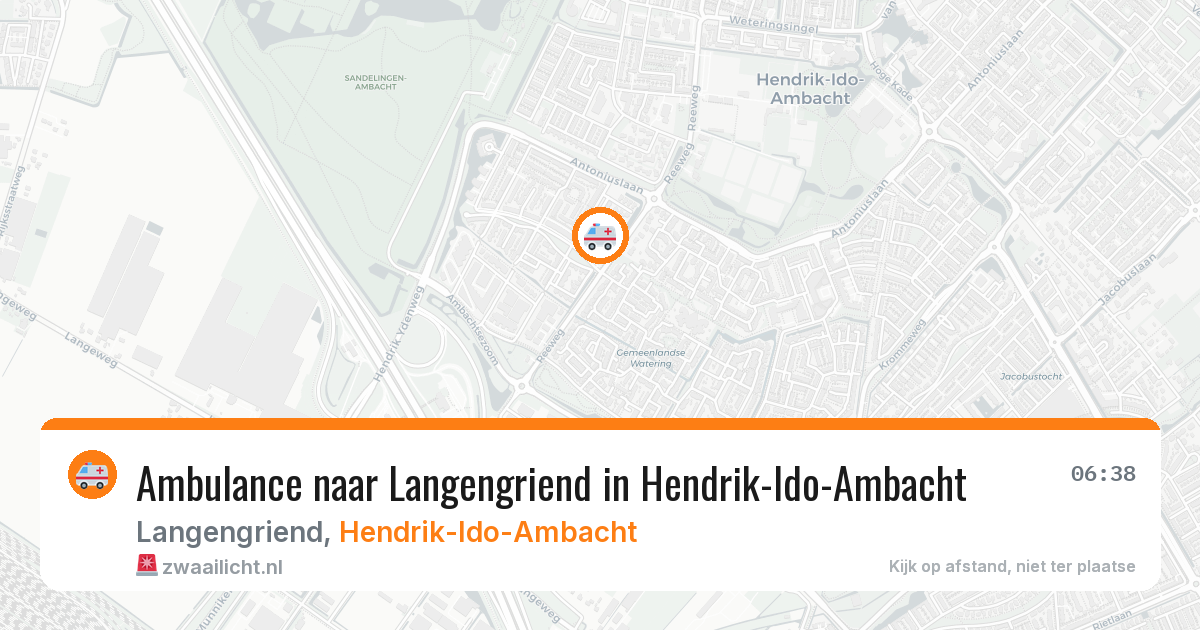 Ambulance naar Langengriend in Hendrik-Ido-Ambacht — 1 apr 2026