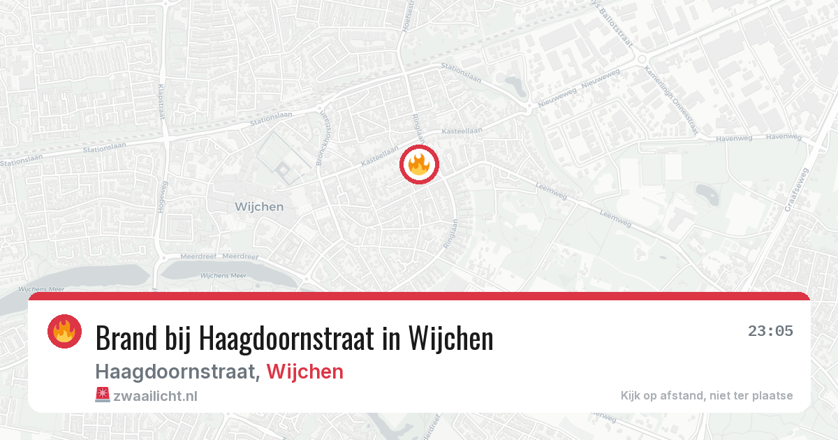 Brand bij Haagdoornstraat in Wijchen — 15 mei 2026