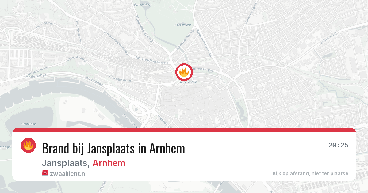 Brand bij Jansplaats in Arnhem — 9 aug 2026