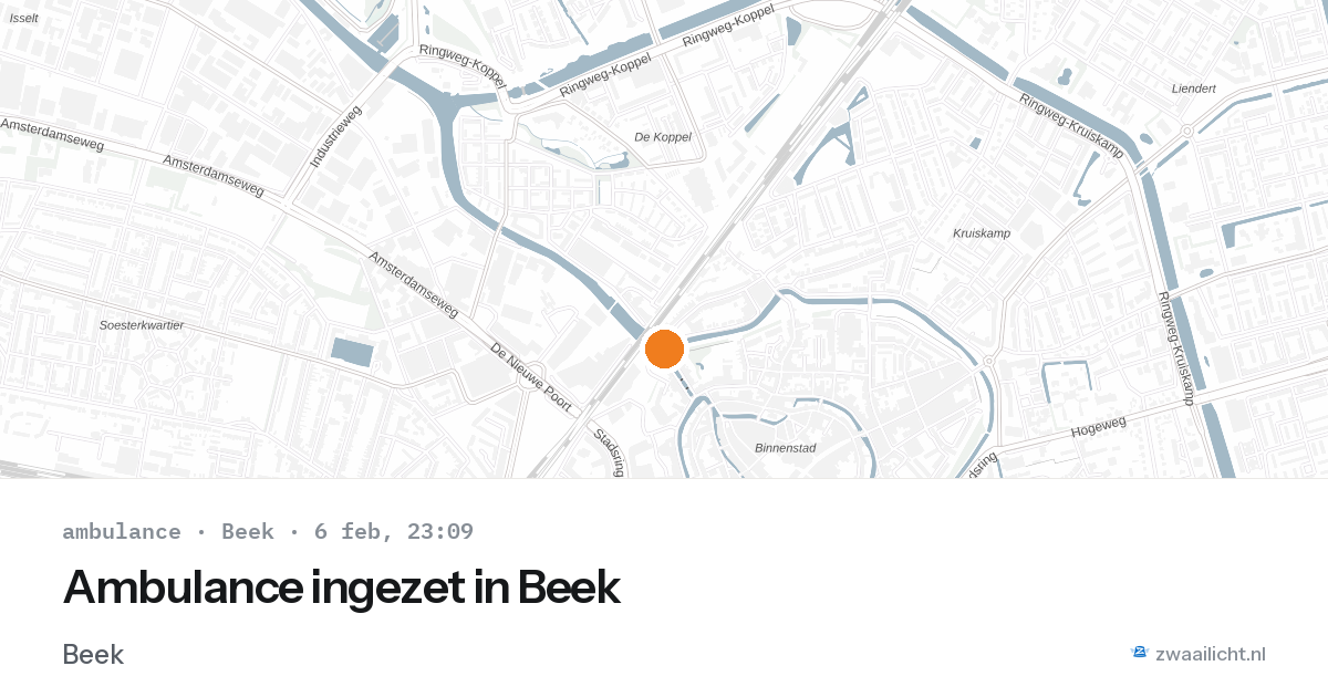 Ambulance ingezet in Beek — 6 feb 2026