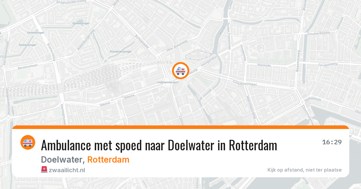 Ambulance met spoed naar Doelwater in Rotterdam — 6 apr 2026