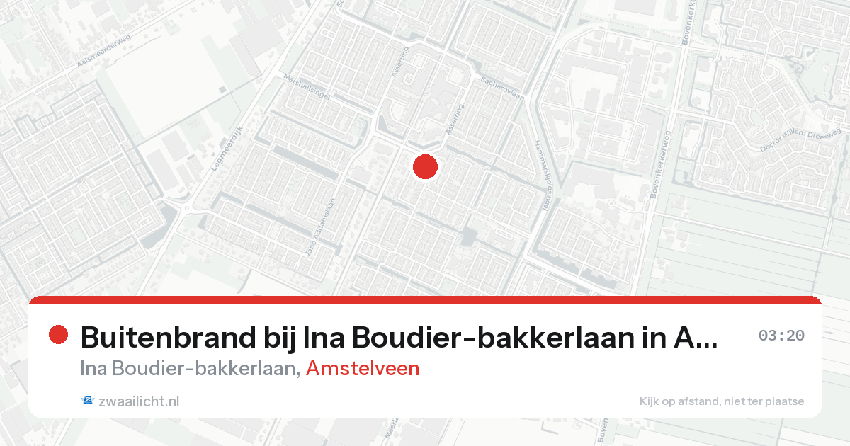 Buitenbrand bij Ina Boudier-bakkerlaan in Amstelveen — 14 jun 2026