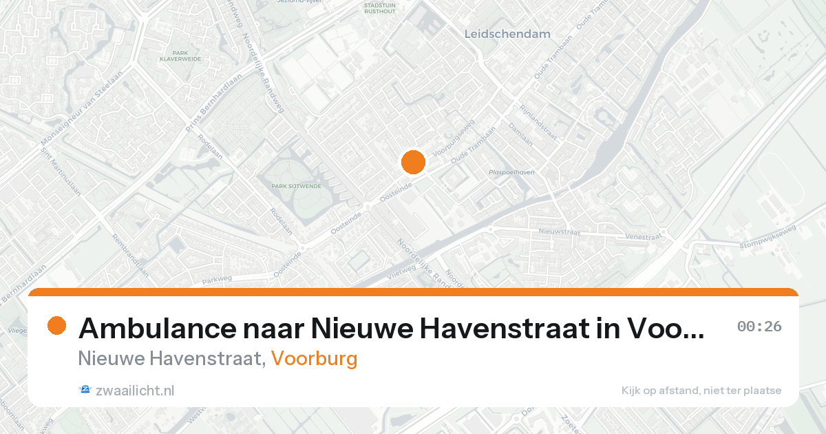 Ambulance naar Nieuwe Havenstraat in Voorburg — 17 aug 2026
