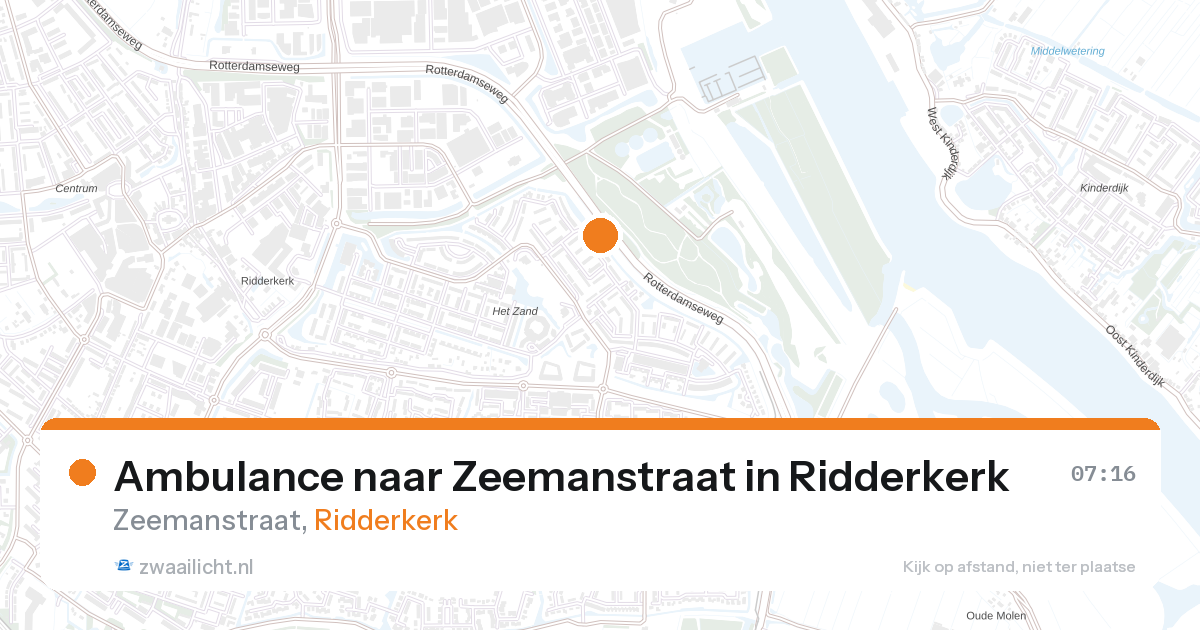 Ambulance naar Zeemanstraat in Ridderkerk — 21 jul 2026