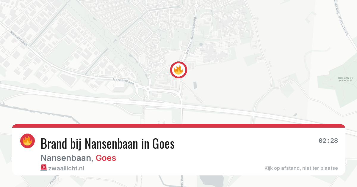 Brand bij Nansenbaan in Goes — 9 aug 2026