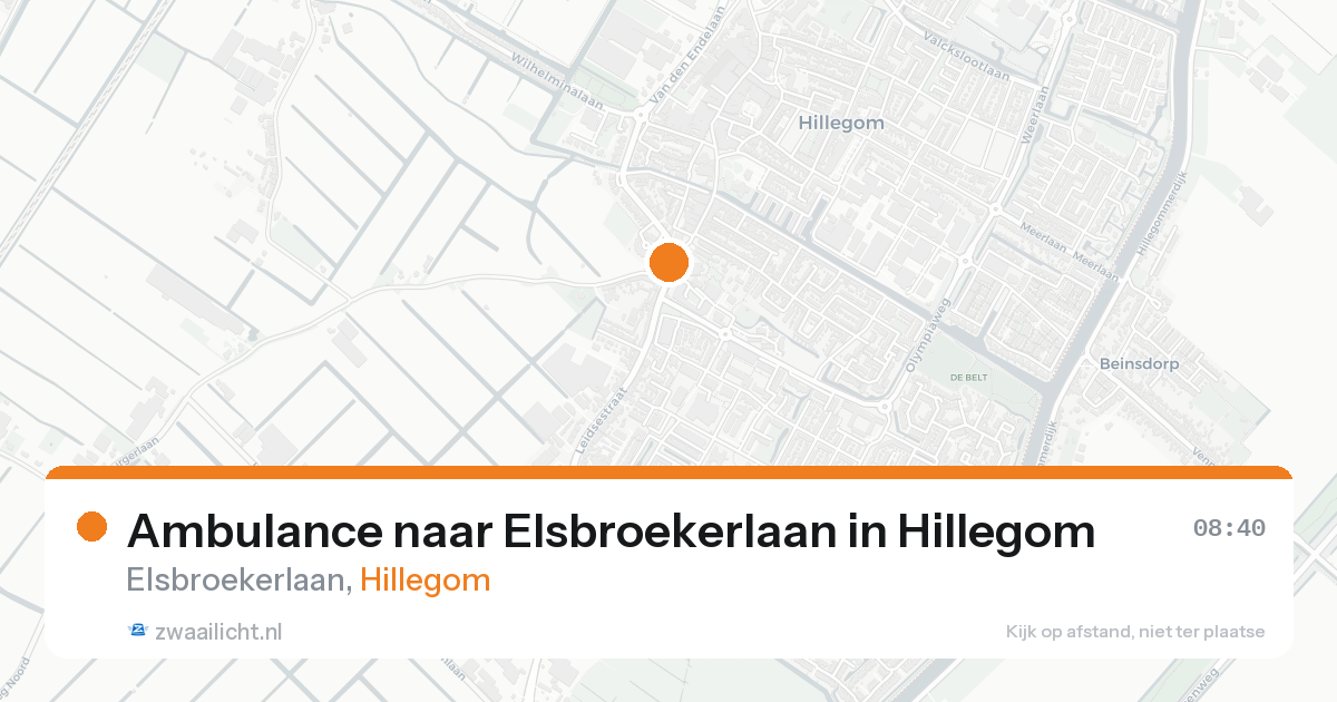 Ambulance naar Elsbroekerlaan in Hillegom — 21 mei 2026