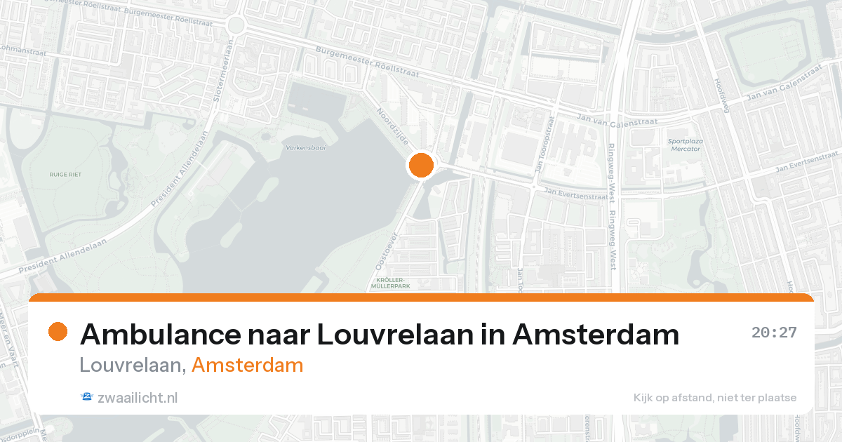 Ambulance naar Louvrelaan in Amsterdam — 24 aug 2026