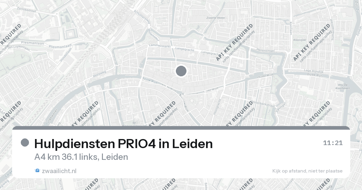 Hulpdiensten PRIO4 in Leiden — 21 feb 2026 | 🚨 Zwaailicht.nl