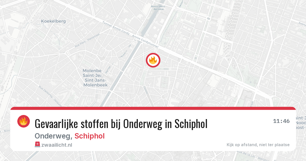 Gevaarlijke stoffen bij Onderweg in Schiphol — 16 mrt 2026